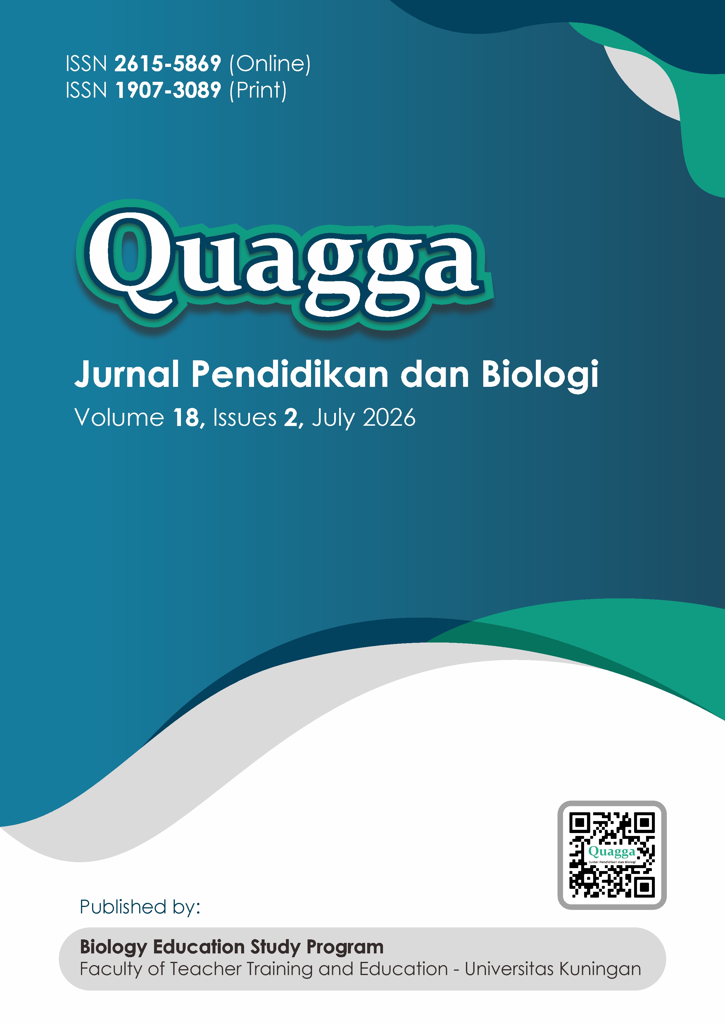 					View Vol. 18 No. 2 (2026): QUAGGA : Jurnal Pendidikan dan Biologi
				